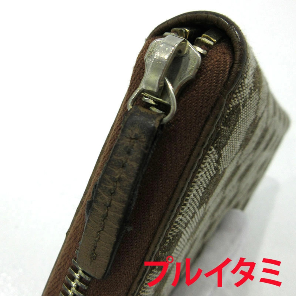 GUCCI GG Canvas Round Zip Long Wallet Beige - Picture 8 of 12